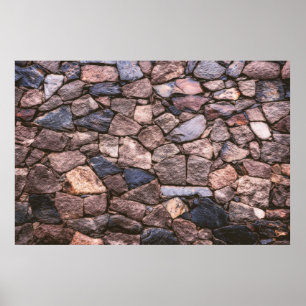 Braune Felswand Poster