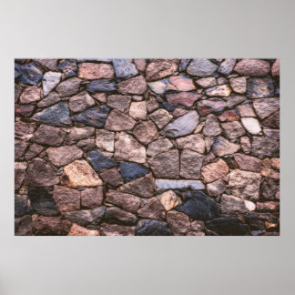 Braune Felswand Poster