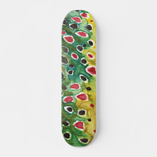 Braune Forellen Fliegenfischer Sport Fischer Skateboard