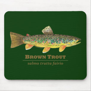 Braune Forellen-Ichthyologie Mousepad