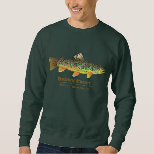 Braune Forellen-Lateinische Ichthyologie Sweatshirt