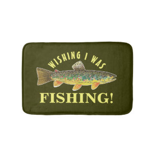Braune Forellen "Wish I was Fish" Badematte
