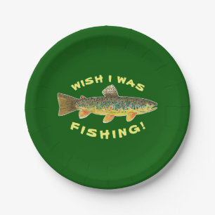 Braune Forellen "Wish I was Fish" Pappteller