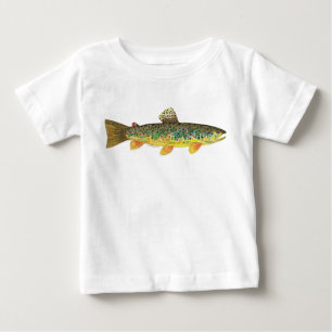 Braune Forellenfischerei Baby T-shirt