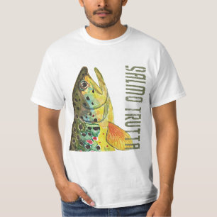 Braune Forellenfischerei, Fischerei, Fischfang T-Shirt