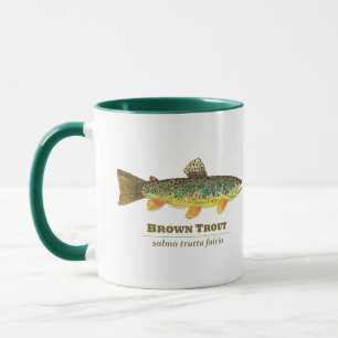 Braune Forellenfischerei Ichthyologie. Er, sie Tasse