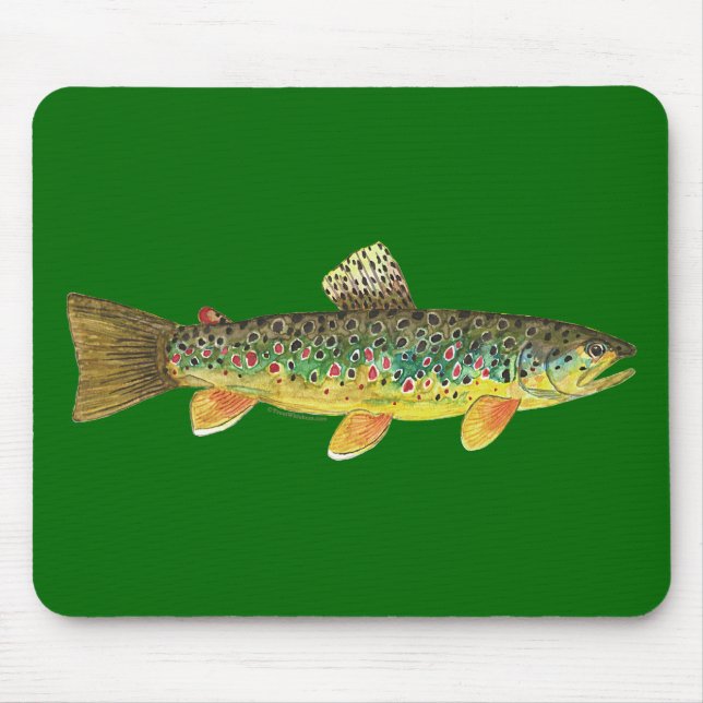 Braune Forellenfischerei Mousepad (Vorne)