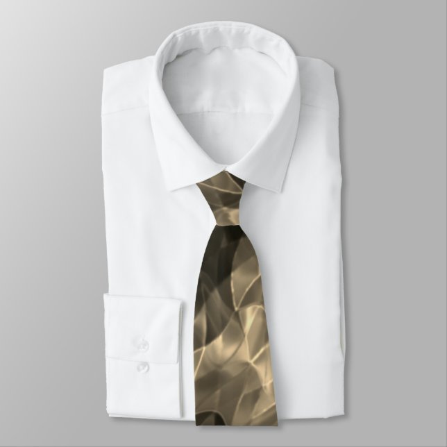 Bräune gekrümmte Dreiecke oder Wellen. Krawatte (Gebunden)