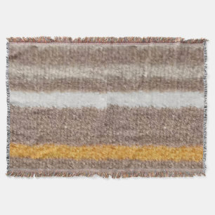 Braune, gelbe, weiße Streifen Decke