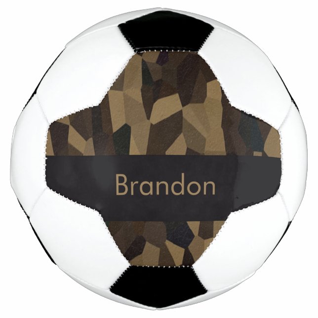 Braune geometrische Formen Sticker Fußball (Vorderseite)