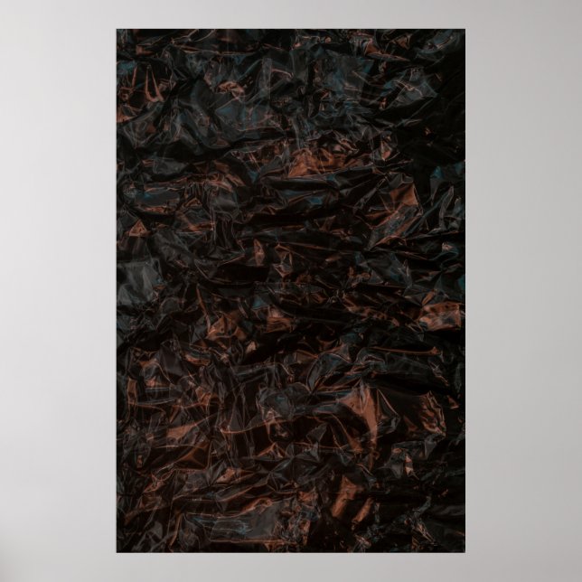 Braune getrocknete Blätter auf gemahlenen Flächen Poster (Vorne)