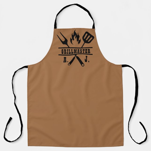 Braune Grillmeister BBQ-Schürze Schürze (Vorderseite)