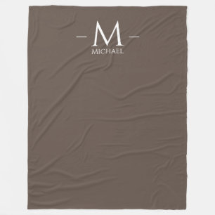 Braune große Decke Monogramm Elegantes Template