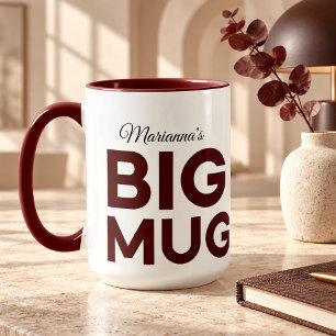 Braune große Tasse Riesige Tasse Benutzerdefin