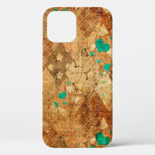 Braune Grunge Steppdecke mit Sternen und Case-Mate iPhone Hülle