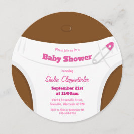 Braune Haut und Windelfarbe| Einladung zur Kinderd