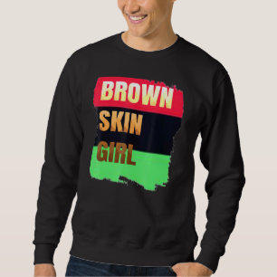 Braune Hautmädchen das Beste in der Welt Melani Sweatshirt