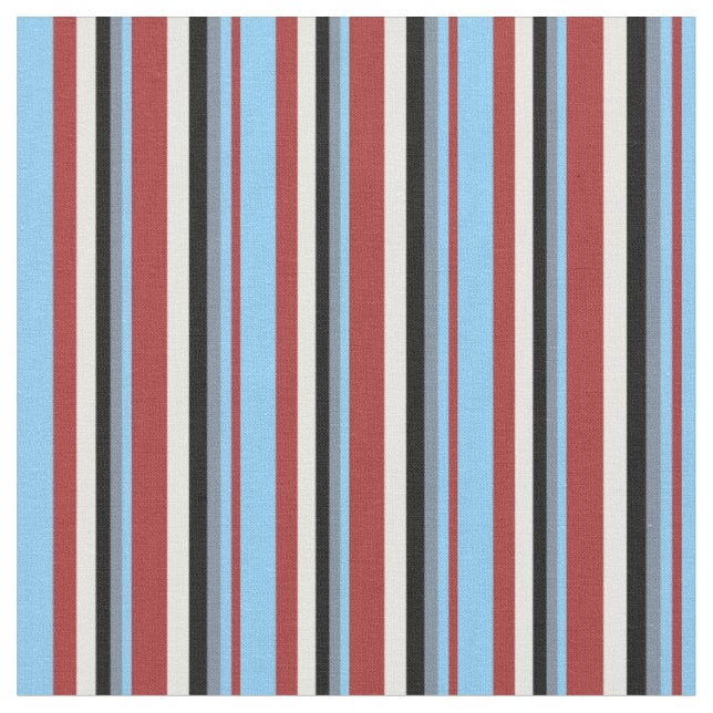 Braune, helle Sky Blue, Grau, Schwarz & Minze Crem Stoff (Nahaufnahme)