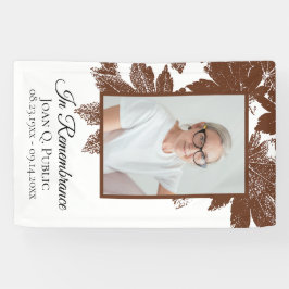 Braune Herbstlaube Feier zur Beerdigung des Lebens Banner