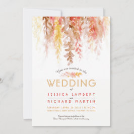 Braune Hochzeit im Herbst Einladung