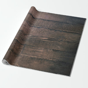 Braune Holzbretter Geschenkpapier