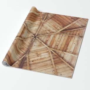Braune Holzdecke Geschenkpapier