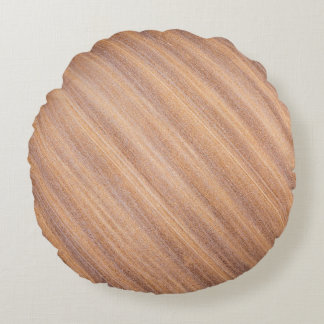 Braune Holzfläche Rundes Kissen