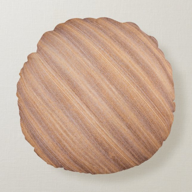 Braune Holzfläche Rundes Kissen (Vorderseite)