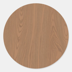 Braune Holzmaserung Runder Aufkleber