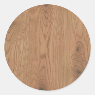 Braune Holzmaserung Runder Aufkleber