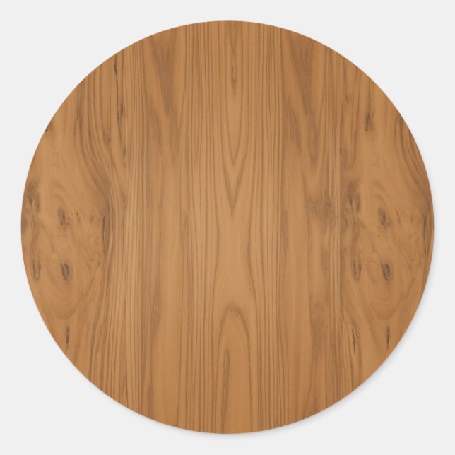 Braune Holzmaserung Runder Aufkleber (Vorderseite)