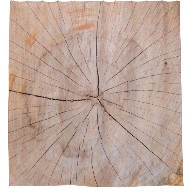 Braune Holzplatte Duschvorhang (Vorderseite)