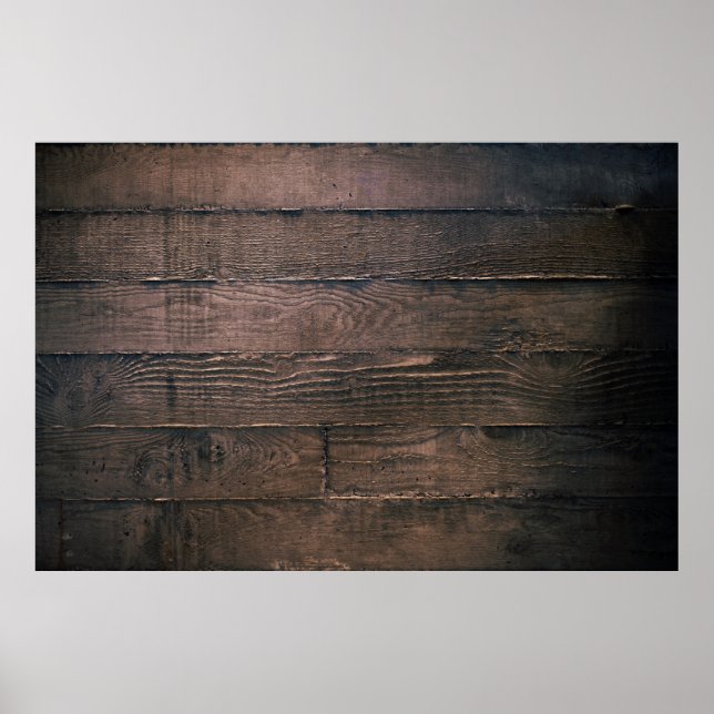 Braune Holzplatten Poster (Vorne)