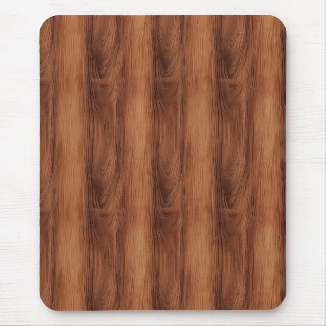 Braune Holztextur, braunes Holzkörnmuster Mousepad (Vorne)