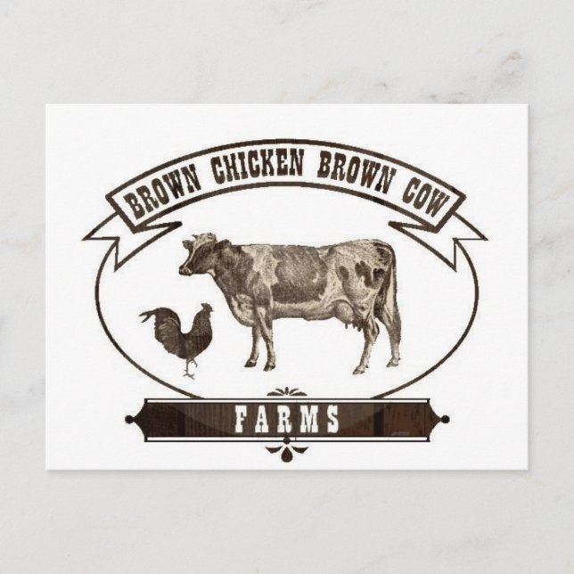 Braune Hühnerbraun Postkarte (Vorderseite)