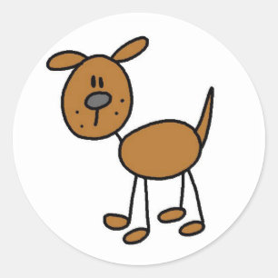 Braune Hunde T-Shirts und Geschenke Runder Aufkleber