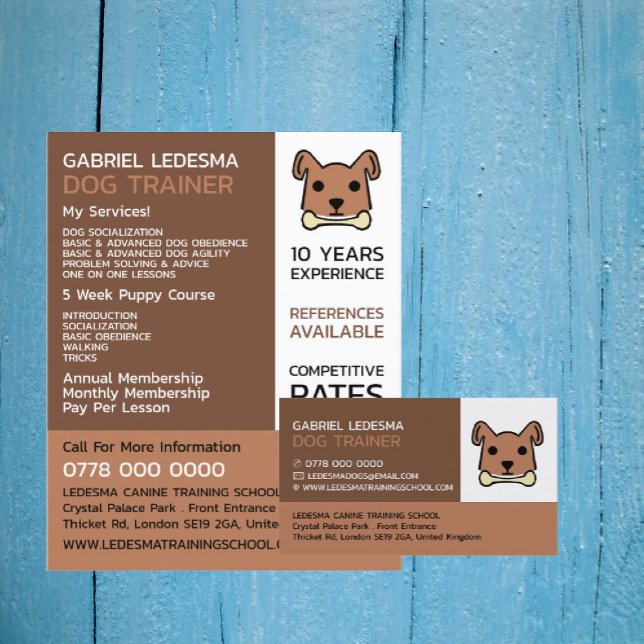 Braune Hunde, Werbung für Hunde Flyer (Von Creator hochgeladen)