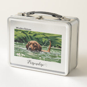 Braune Hundetasche Woofter Urlaubskoffer Maßanfert Metall Brotdose