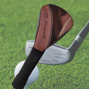 Braune Imitate Leather Stilvoll Personalisiert Golf Headcover