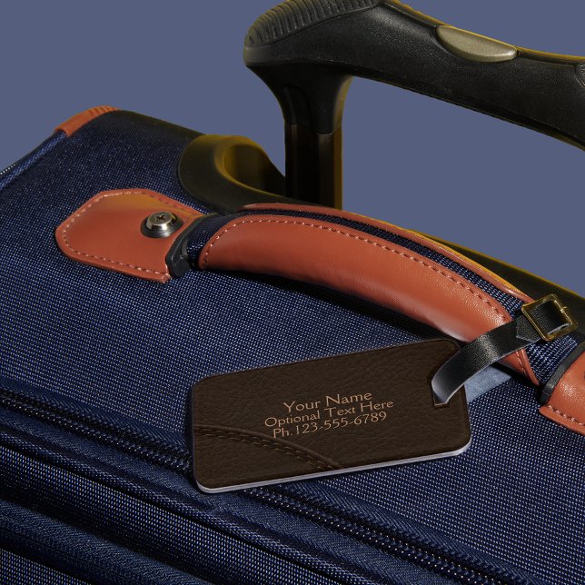 Braune Imitate Leder Upholsterie Gepäckanhänger (Von Creator hochgeladen)