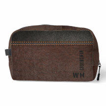 Braune Imitate Ledermonogramm Trauzeuge Geschenk