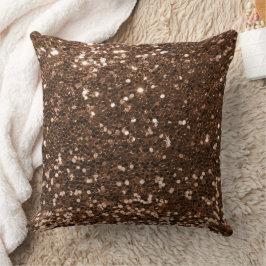 Braune Imitate Sequin Glitzer Throw Kissen
