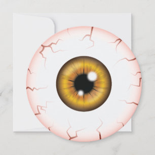 Braune Iris Augapfel blutunterlaufene Augen Hallow Einladung