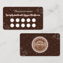 Braune Kaffee-Treuekarte Minimal Design