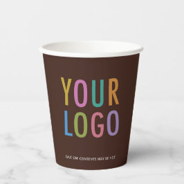 Braune Kaffeepapierbecher Firmenlogo 8oz bedruckt Pappbecher