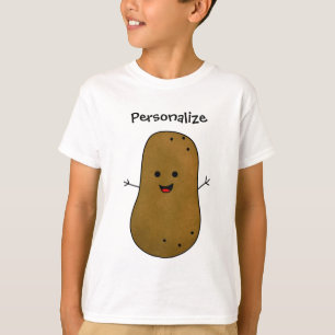 Braune Kartoffel Personalisiert T-Shirt