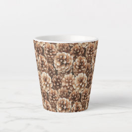 Braune Kiefernzapfen Milchtasse