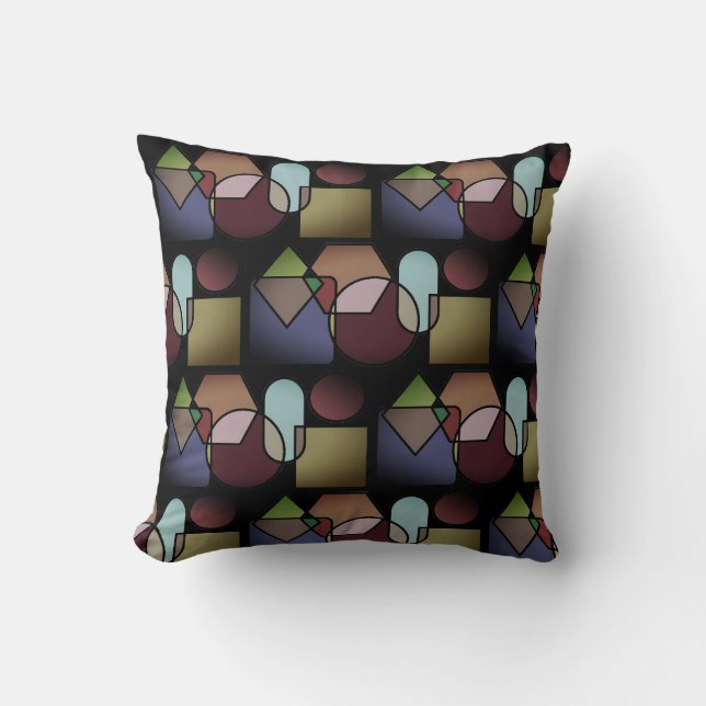 Braune Kissen mit Circle Design (Vorderseite)