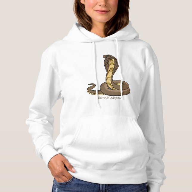 Braune Kobra Hoodie (Vorderseite)