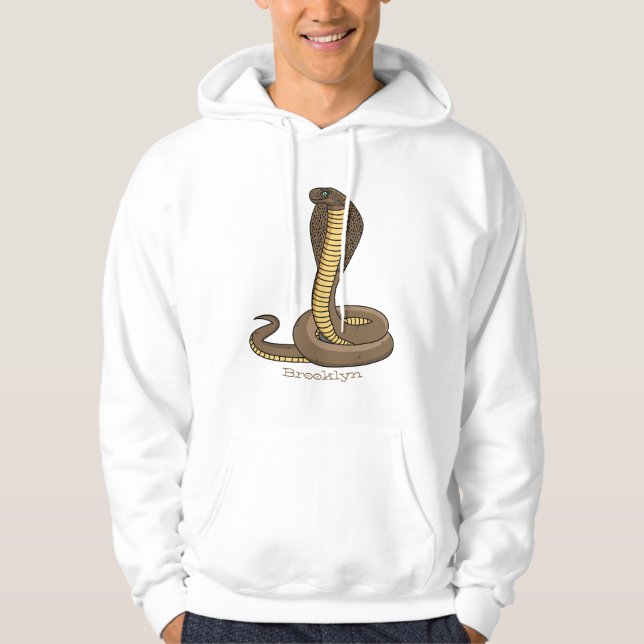 Braune Kobra Hoodie (Vorderseite)